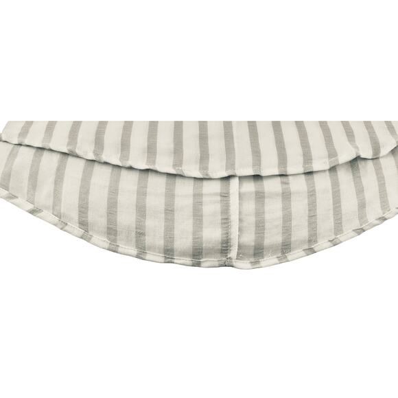 ENTRO SLEEVELESS V-NECK TUNIC STYLE BLOUSE, WOMENS, M, WHITE & GREY STRIPES - Picture 6 of 9